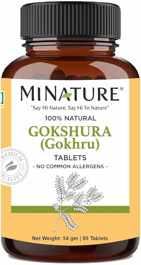 minature Gokshura (Gokhru) (Tribulus Terrestris) Tablets | Pure & Natural Plant Based Herbal Supplement| No Artificial additives, Gluten Free |90 Tablets, 45 Days Supply