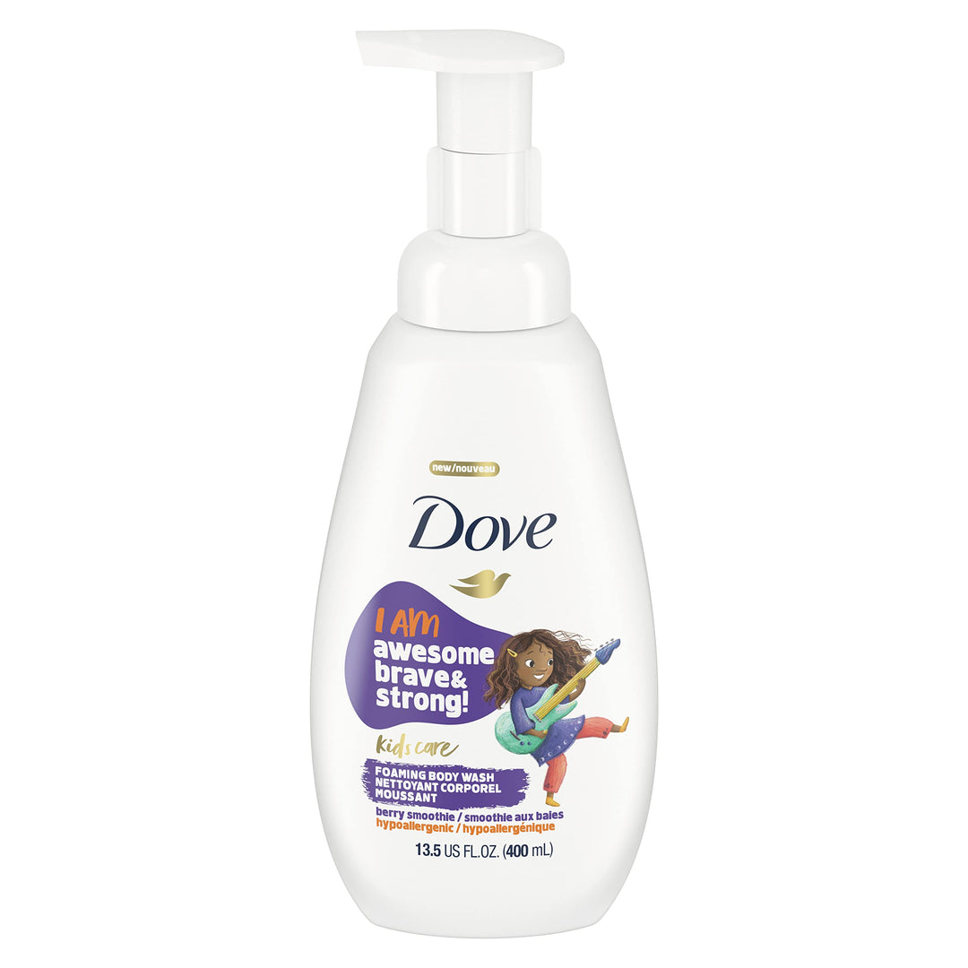 Dove Kids Care Foaming Body Wash For Kids Berry Smoothie Hypoallergenic Skin Care 13.5 Oz