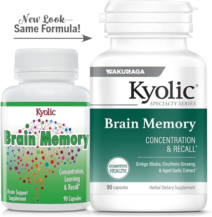 Kyolic Specialty Series, Brain Memory, Concentration & Recall, 90 Capsules