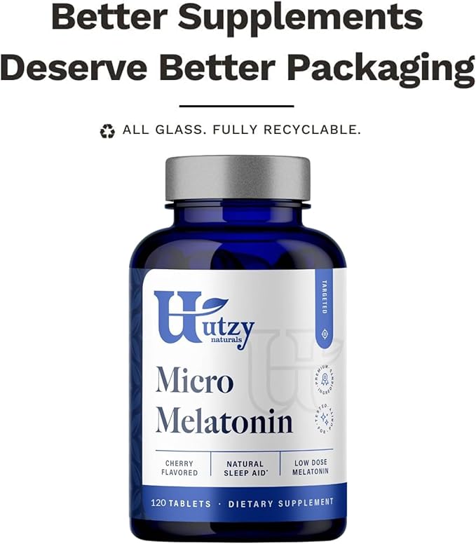 Micro Melatonin | Low Dose Melatonin 250mcg | with Natural Cherry | Safe for Kids | Made in The USA | 120 Tablets