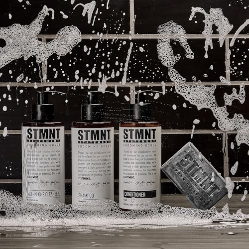 STMNT Grooming Goods Conditioner | Softens Hair | Restores Shine | Moisturizing Formula w/Activated Charcoal & Menthol | All Hair Types