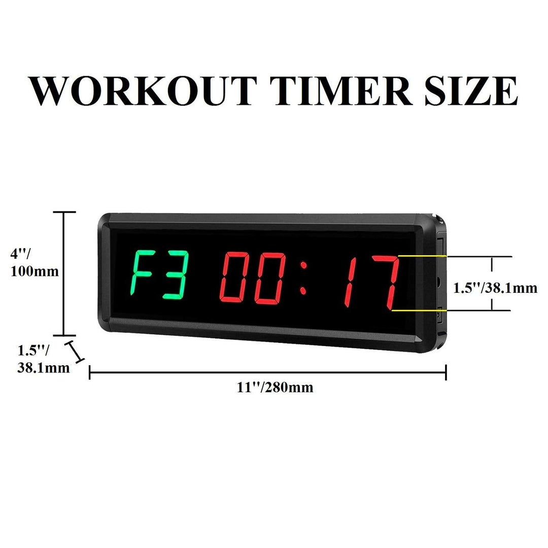 BTBSIGN LED Interval Timer Count Down/Up Clock Stopwatch with Remote for Home Gym Fitness Green
