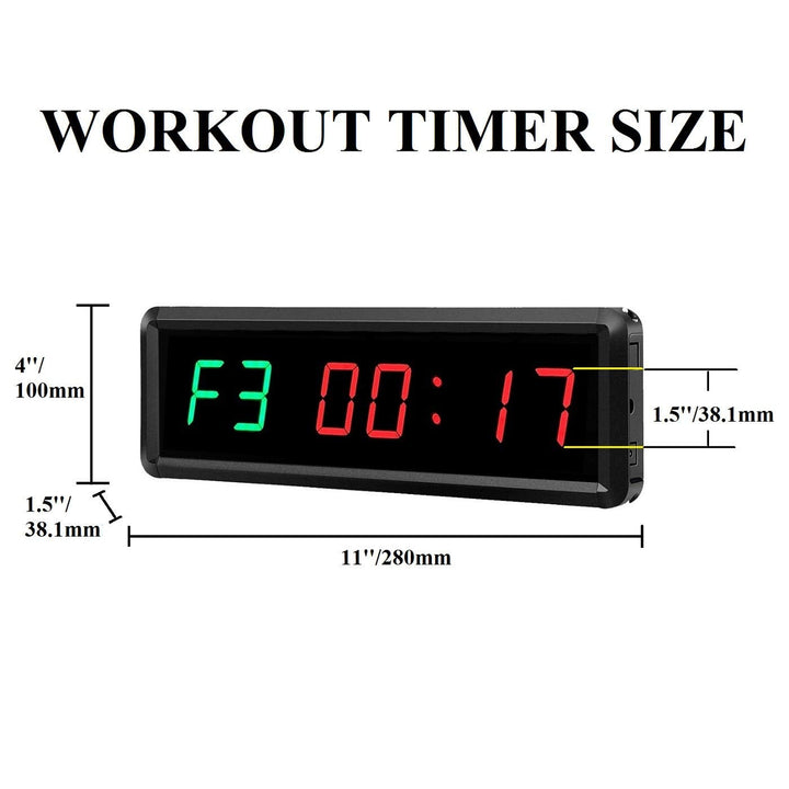 BTBSIGN LED Interval Timer Count Down/Up Clock Stopwatch with Remote for Home Gym Fitness Green
