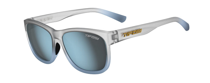 Tifosi Optics Swank XL Sunglasses (Frost Blue/Smoke Lens with Bright Blue Mirror)