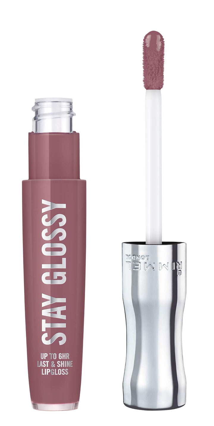 Rimmel Stay Glossy Lipgloss 6 Hour Lip Gloss Blushing Belgraves 0.18 Fl Oz with Lip Gloss in 290 Date Night