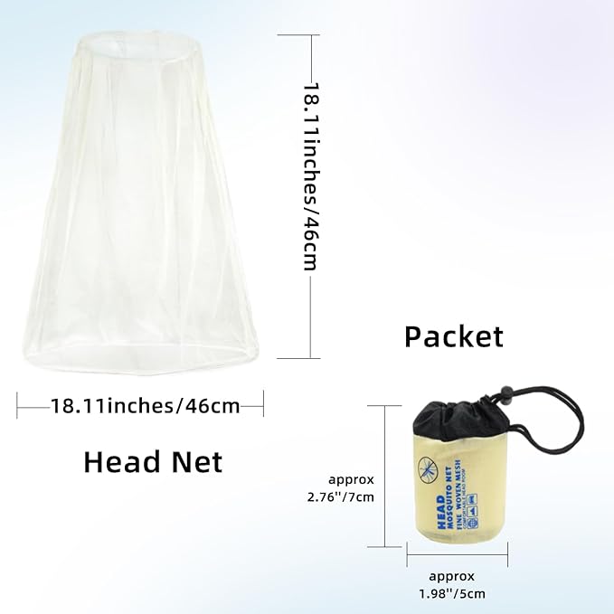 Wholelovein 8 Pack Mosquito Covers Wearable Head Net Face Mesh Protecting Net Mosquito Fly Insects Bugs