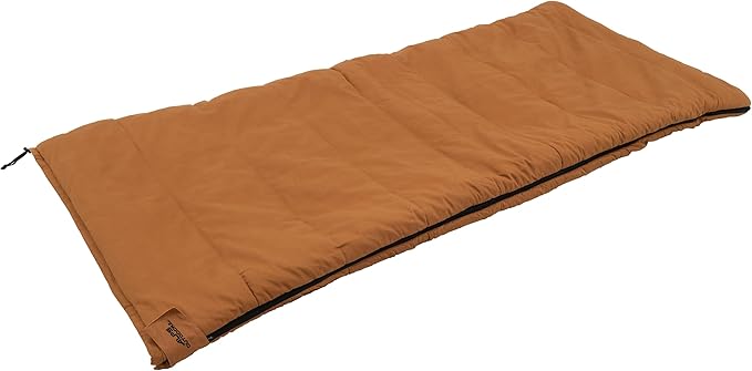 ALPS OutdoorZ Redwood -10° Sleeping Bag, Plaid Flannel Lined, Cotton Canvas