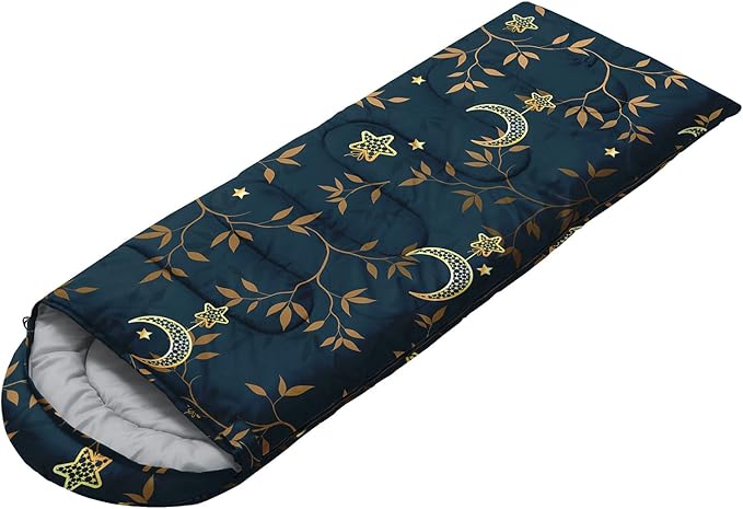 AILONEN Kids Floral Cat Camping Sleeping Bags,Lightweight & Waterproof,3 Season Warm & Cool Weather,Kawaii Kitten Sleeping Bags for Girls Adults,Travelling,Outdoors