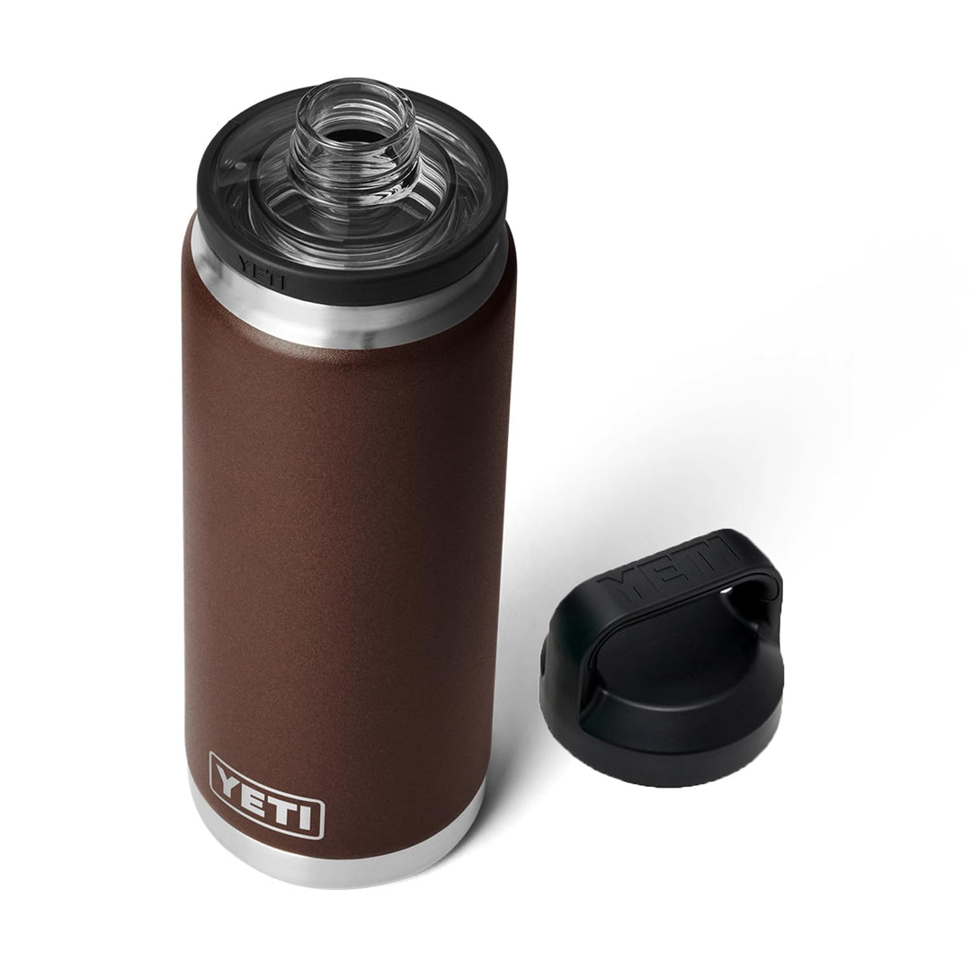 YETI Rambler 26 oz Bottle, Vacuum Insulated, Stainless Steel with Chug Cap, Wetlands Brown