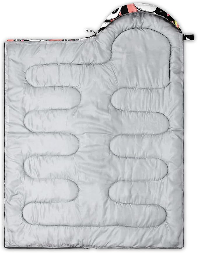 AILONEN Cartoon Fox Camping Sleeping Bag for Boys Girls Adults,Lightweight & Waterproof,3 Season Warm & Cold Weather,Portable,Kawaii Fox Printed Sleeping Bag,Traveling,Camping,Hiking