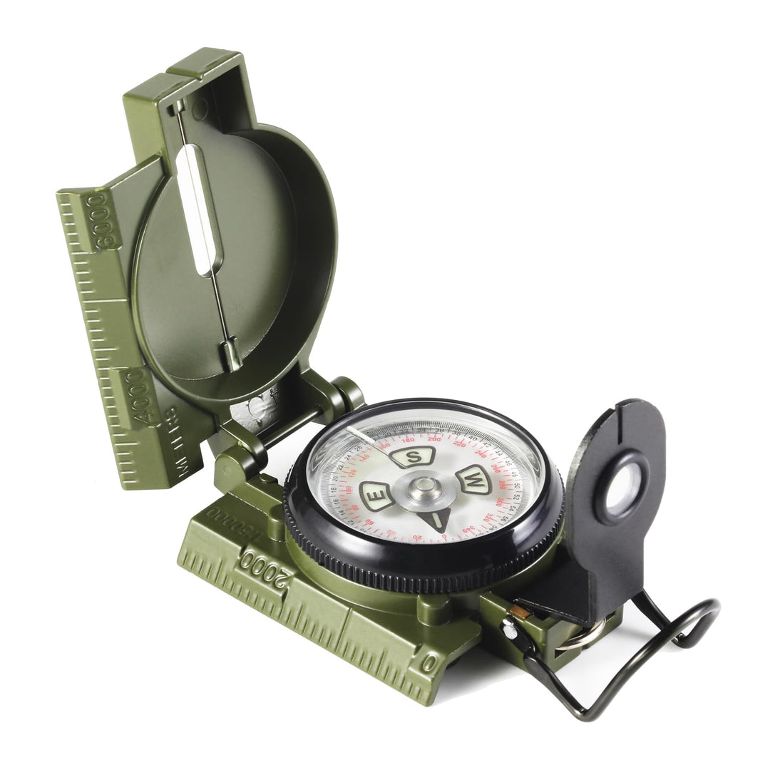 Eyeskey Multifunctional Military Sighting Navigation Compass with Inclinometer | Impact Resistant & Waterproof Compass for Hiking, Camping”
