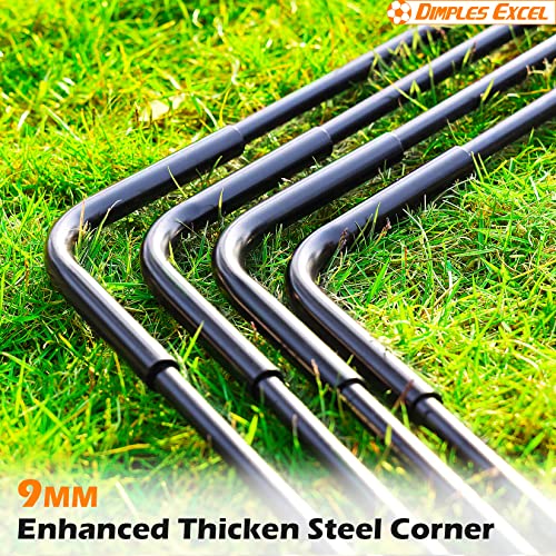 Dimples Excel Soccer Goals Kids Soccer Net for Backyard (3x2.2 FT 1 Pack, Orange Black)