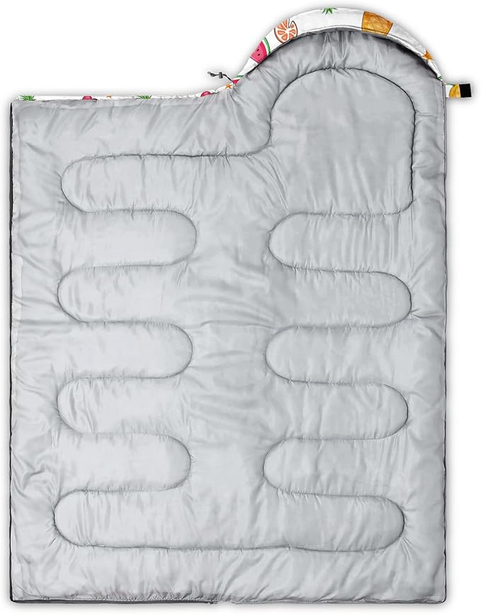 AILONEN Cartoon Fox Camping Sleeping Bag for Boys Girls Adults,Lightweight & Waterproof,3 Season Warm & Cold Weather,Portable,Kawaii Fox Printed Sleeping Bag,Traveling,Camping,Hiking