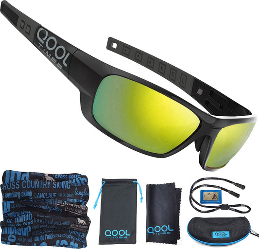QOOL TIMES Living out your Polarized Small Baseball Sunglasses Youth Kids 8-12 Girls Boys, cycling Running Outdoors junior Softball