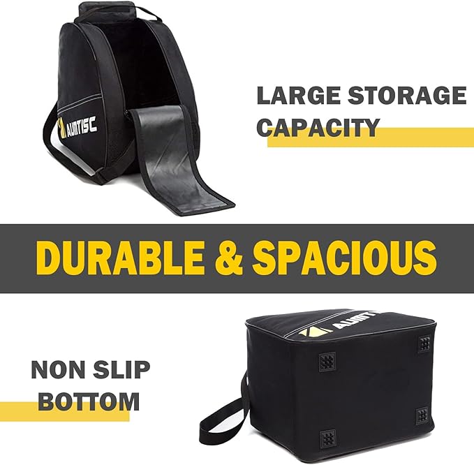 AUMTISC Ski Bag and Boot Bag Combo, Padded Ski Bags for Air Travel Flying, Adjustable Length for Skis Up to 200 cm and Boots Up to Size 13