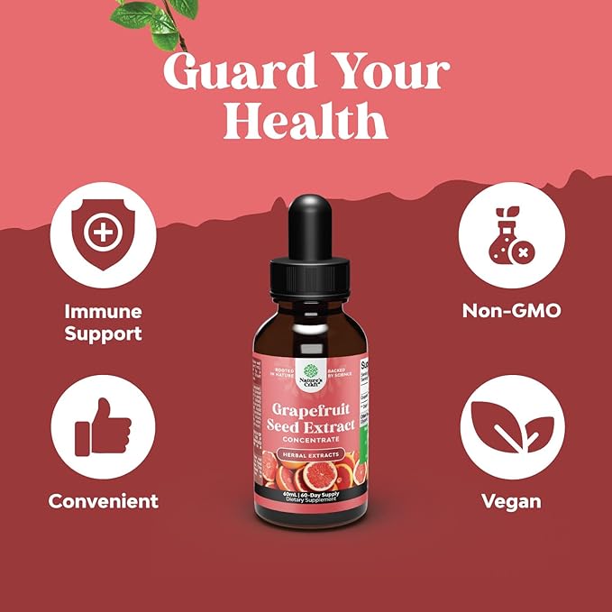 GSE Grapefruit Seed Extract Liquid - One Drop Daily - Super Concentrated Grape Seed Extract Liquid Drops Rich in Bioflavonoids & Polyphenols for Gut Health & Immune Support - 2 Pack Bundle - 120 days