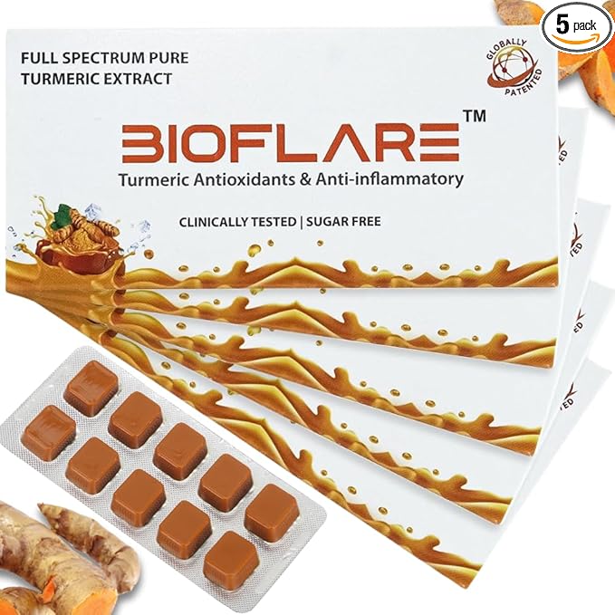 Turmeric Advance Formula Lozenges for Sore Throat Relief | Clinically Tested Turmeric Supplement for Immunity, Inflammation, Liver Support & Digestive Health (5-Pack)