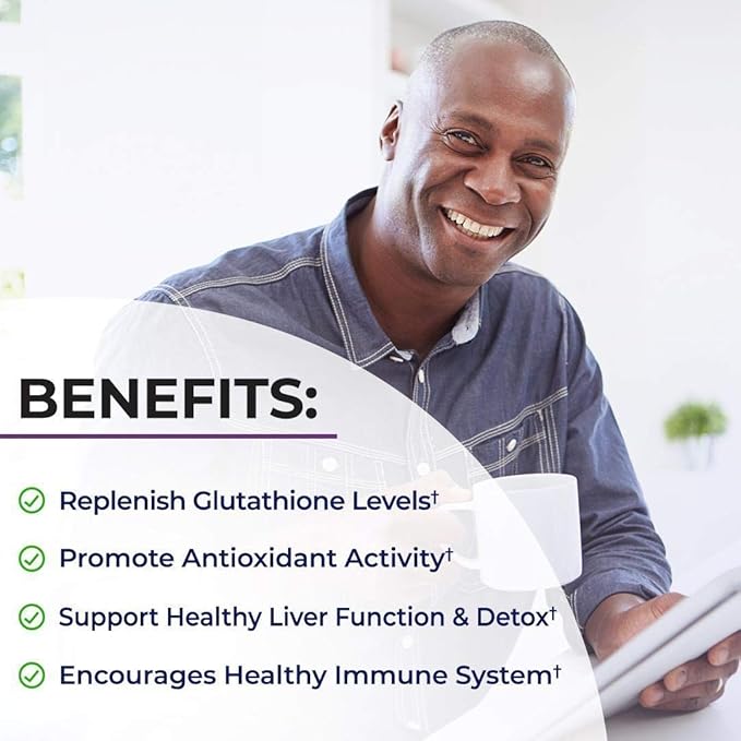 Glutathione Complex with Milk Thistle Extract, Vitamin C & Quercetin + Sambucus Elderberry Capsules with Zinc & Vitamin C - Natural Antioxidant Formulas - Promotes Liver & Immune Support