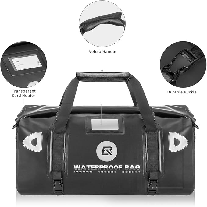 ROCKBROS Waterproof Duffel Bag 20L Motorcycle Travel Dry Duffel Bag for Motorcycling Boating Kayaking Camping Fishing Outdoor Adventure for Men Women