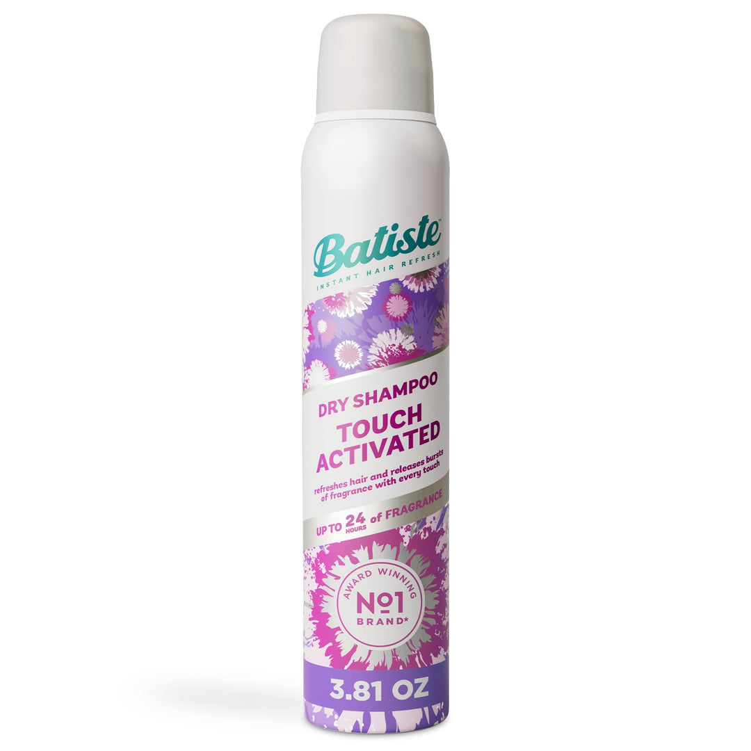 Batiste Touch Activated Dry Shampoo, Up to 24 Hours of Freshness, Absorbs Oil in Hair Between Washes with Lasting Scent Releasing Technology, 3.81 Oz