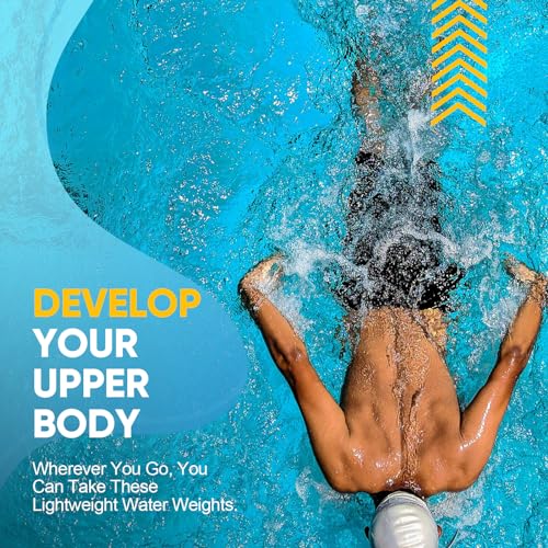 Fitply Water Weights Aquatic Pool Dumbbells for Pool & Water Exercise - EVA Foam Pool Weights, 2PCS Lightweight Water Dumbbells, Swim Weights and Water Aerobics Weight Loss Pool Exercise Equipment