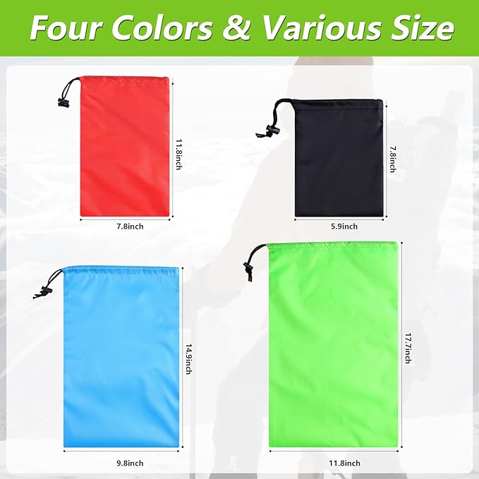iMucci Upgrade Waterproof Drawstring Bag Sack Nylon Bag Ditty Bag for Gym Traveling, Hiking, Yoga, Shopping