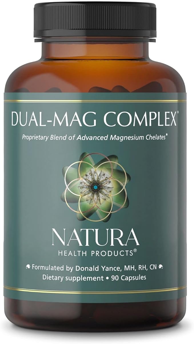 Natura Health Products Dual-mag Complex Supplement - Promotes Cardiovascular, Neurological, And Immune Health - Featuring Albion’s Magnesium Bisglycinate Buffered Chelate (90 Capsules)