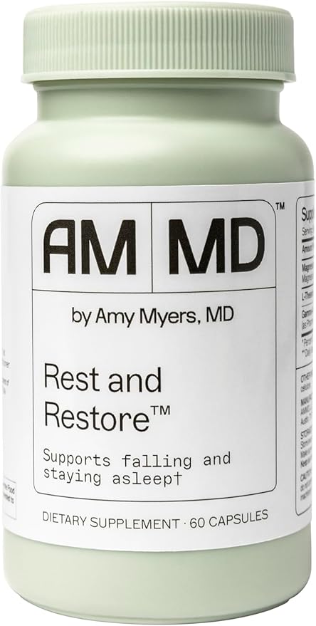 Rest and Restore by Dr. Amy Myers for Restful Sleep – Supports a Healthy Night’s Sleep, Helps Maintain a Regular Sleep Cycle – Dietary Supplement 60 Capsules