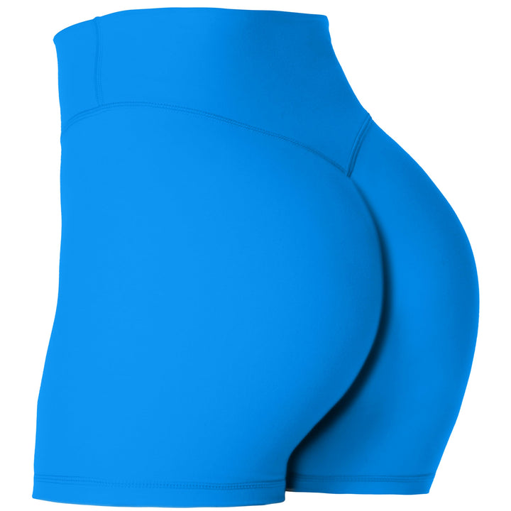 Sunzel 5" High Waist Biker Shorts for Women No Front Seam Soft Yoga Workout Gym Bike Shorts Tummy Control Squat Proof Blue