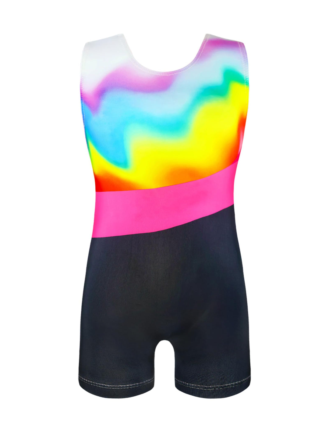Domusgo Girls Gymnastics Leotards Size 3t 4t Black Pink Graffiti One Piece Biketards