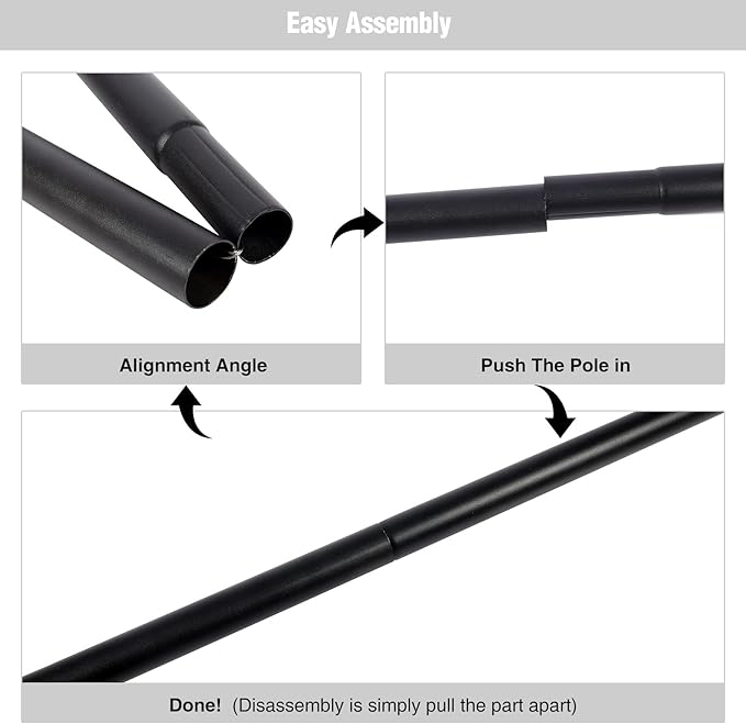 REDCAMP Adjustable Telescoping Tarp Poles Set of 2, Multifunction & Lightweight Tent Poles for Canopy Awning Replacement