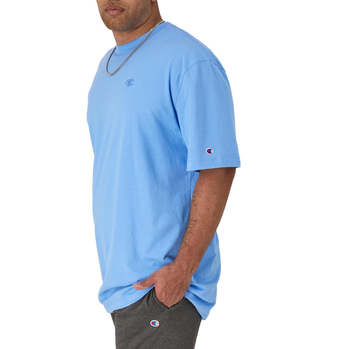 Champion mens Classic Jersey Tee Shirt, Swiss Blue, Small US