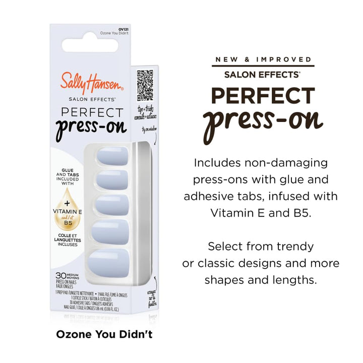 Sally Hansen Instant Cuticle Remover | Salon Effects Press-On Nails Kit - 30 Designs