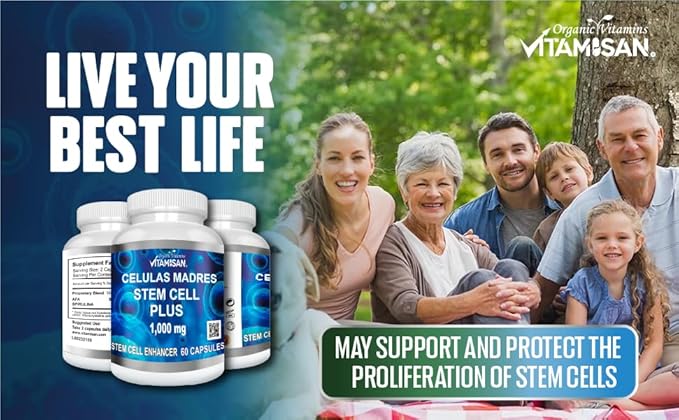 4 Celulas Madres Stemcells AFA Blue Green Algae Anti-Aging 240 Capsules