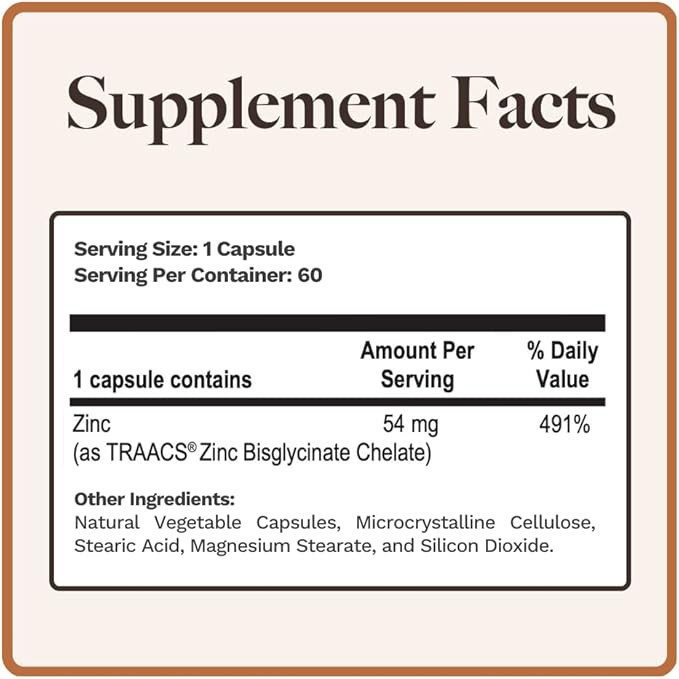 Protéo-Zinc | Albion Chelated Zinc Bisglycinate (TRAACS®) for Immune Health | Made in The USA | 60 Capsules