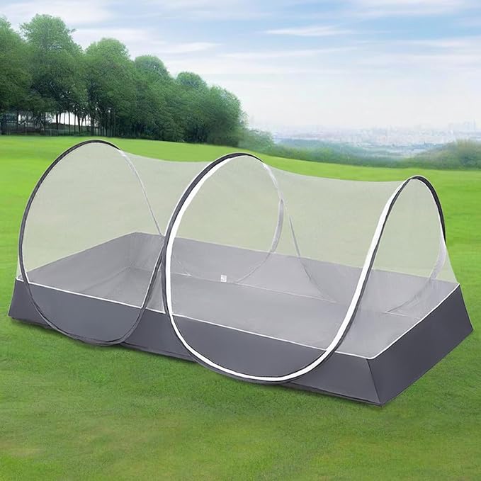 Akiky Pop Up Mosquito Tent,Large Folding Mosquito Netting with Net Bottom for Free Installation-Portable Foldable Mosquito Net for Twin Size Bed Camping Travel
