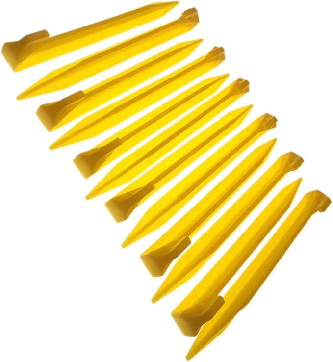 9 Inch Plastic Tent Stakes -12 pcs Heavy Duty and Larger Durable Tent Pegs Spike Hook for Campings Outdoor and Garden Lawn, Sturdy Canopy Stakes Accessories Suitable for Sand Beach Woods