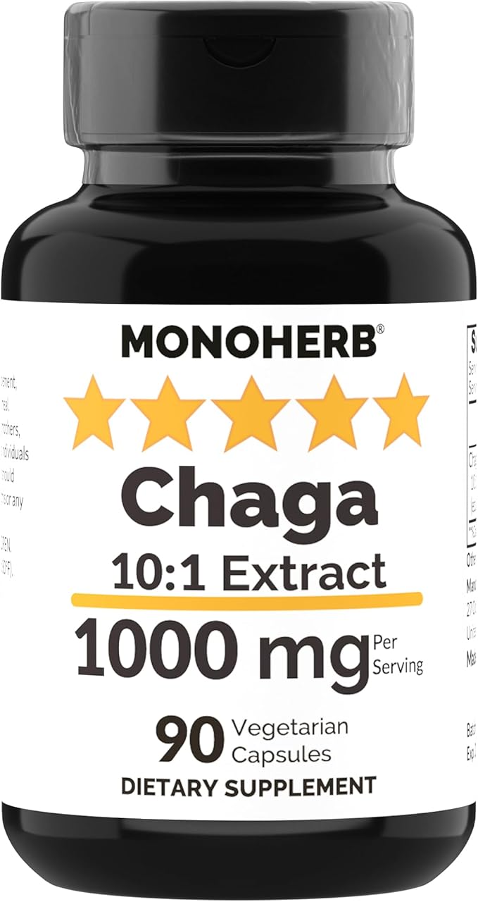 Chaga Mushroom Extract 1000 mg - 90 Vegetarian Capsules