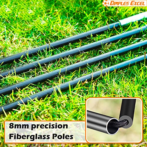 Dimples Excel Soccer Goals Kids Soccer Net for Backyard (3x2.2 FT 1 Pack, Orange Black)