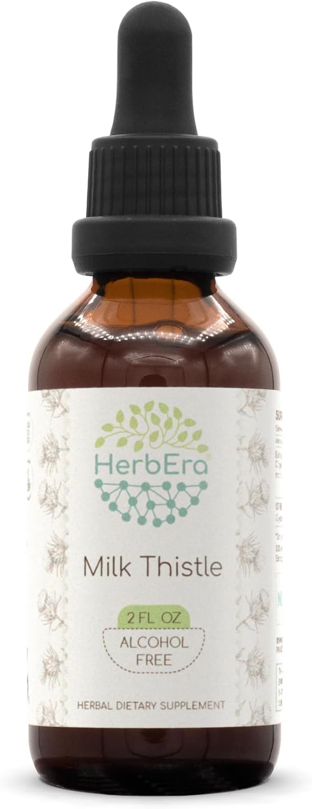Milk Thistle B60 Alcohol-Free Herbal Extract Tincture, Concentrated Liquid Drops Natural Milk Thistle (Silybum marianum) 2 fl oz