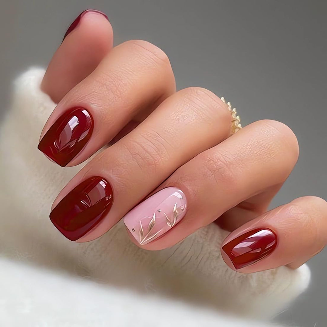 AILLSA Red Gel Nail Polish Dark Cherry Burgundy Gel Polish Winter Blood Color Gel Polish Garnet Carmine Opaque Nails Soak Off U V Gel Polish Manicure Salon at Home Christmas Gifts 0.51 Fl Oz/GF03
