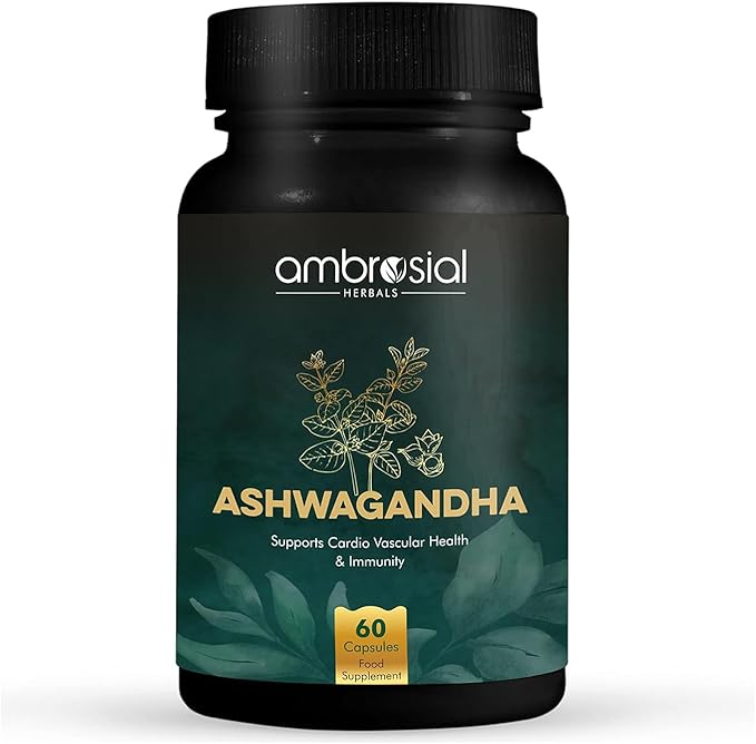 AMBROSIAL Ashwagandha 500mg (Pack of 1-60 Capsules)