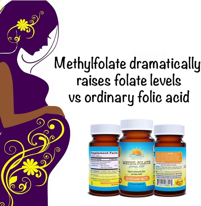 Active Folate Quatrefolic Acid 5-MTHF Methylfolate Smart Choice for Prenatal Heart & Brain Development vs Synthetic Folic Acid