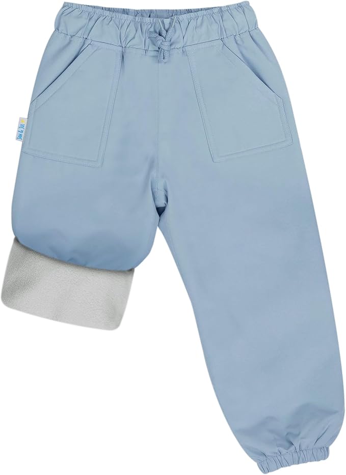 JAN & JUL Waterproof Fleece Lined Snow and Rain Pants for Toddlers and Kids