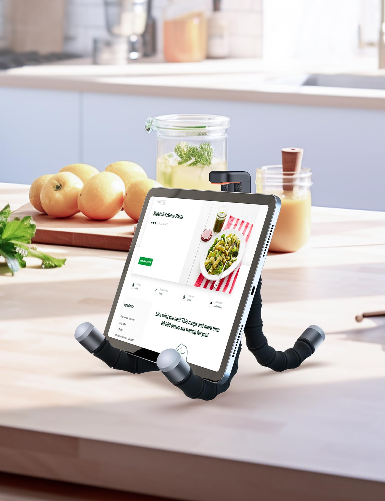 Phone Tripod, Portable and Flexible Phone Stand for Video Recording with Wireless Remote, 360° Rotating Tabletop & Travel Tripods for iPhone, Smartphones, Camera