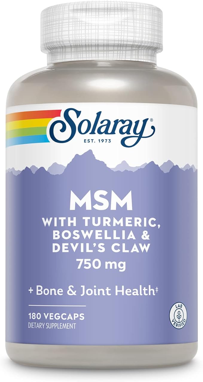 Solaray MSM Capsules, 750 mg, 180 Count