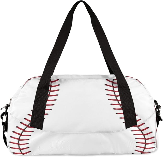 Baseball Kids Overnight Duffle Bags Boys Girls Teen Sports Gym Bag for Weekender Travel Gymnastics Dance Ballet