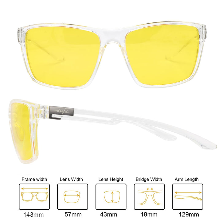 INFI Night Driving Glasses for Men Women Anti Glare Polarized HD Night Vision Yellow Lens