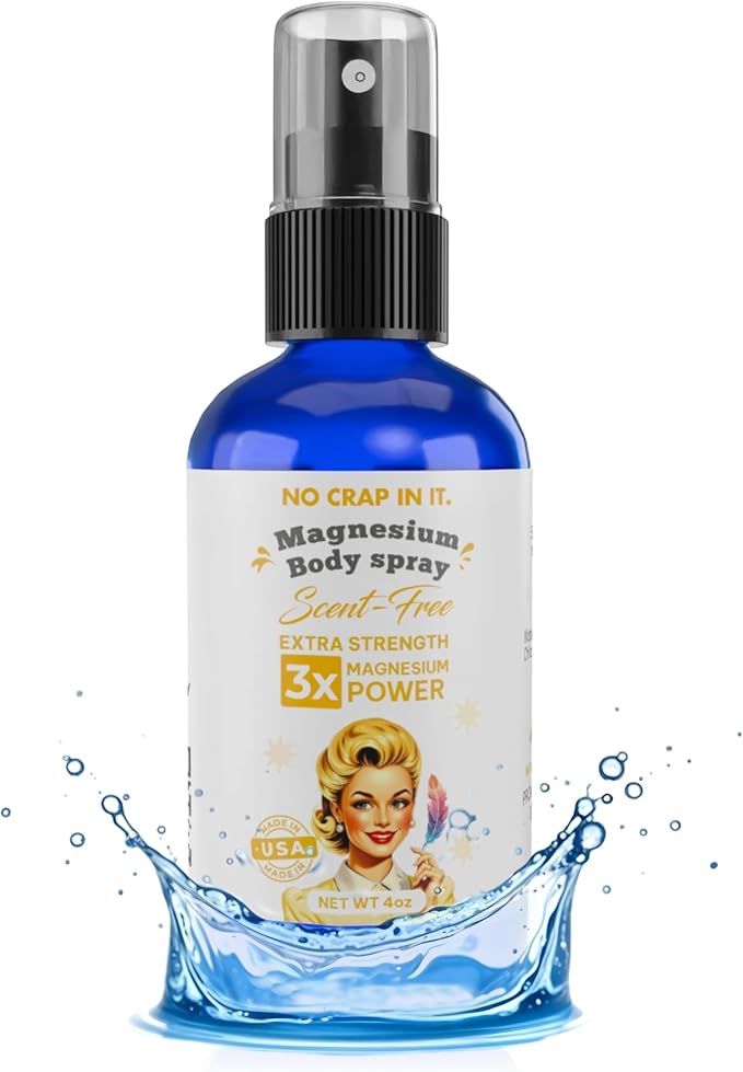 Magnesium Spray, Triple Action!- Spray Your Way to Wellness | Immediate Relief with Our Unique Magnesium Glycinate, Magnesium Citrate, Magnesium Chloride Blend Spray (Scent Free)