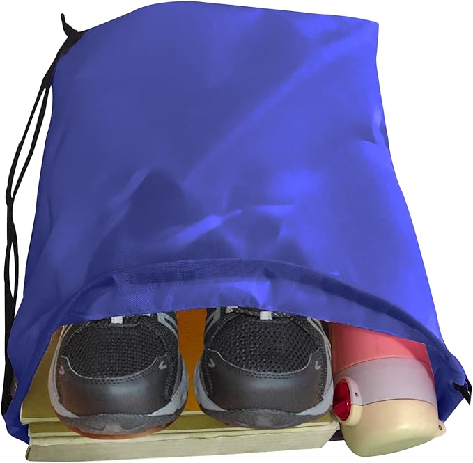 Drawstring Backpack Bulk 42 Pcs String Backpack Drawstring Bags Cinch Bag Sackpack for Men Women Gym (Navy Blue)